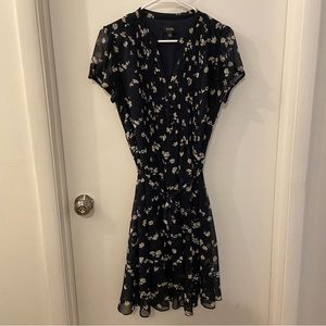 MSK Navy Floral Dress